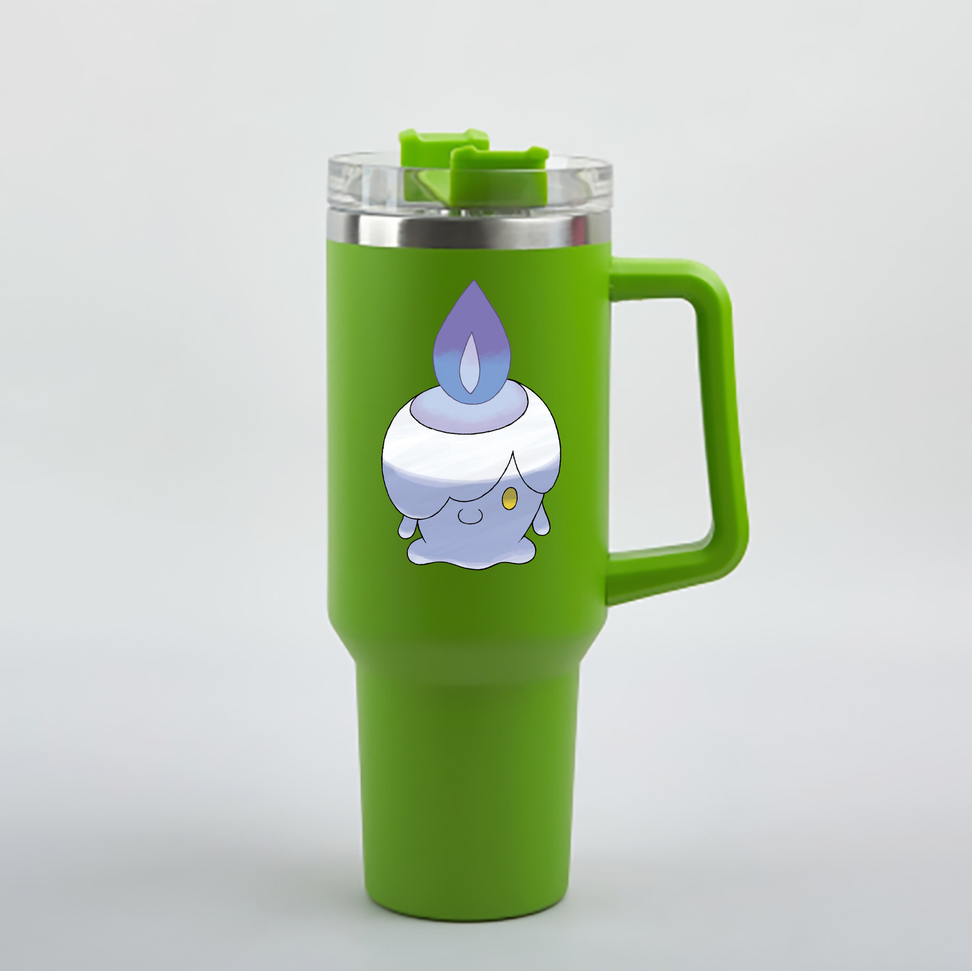 （画像用） ポケットモンスター Pokémon 1200mL車用タンブラー - クリスタルステッカー（プラスチックストロー付き）